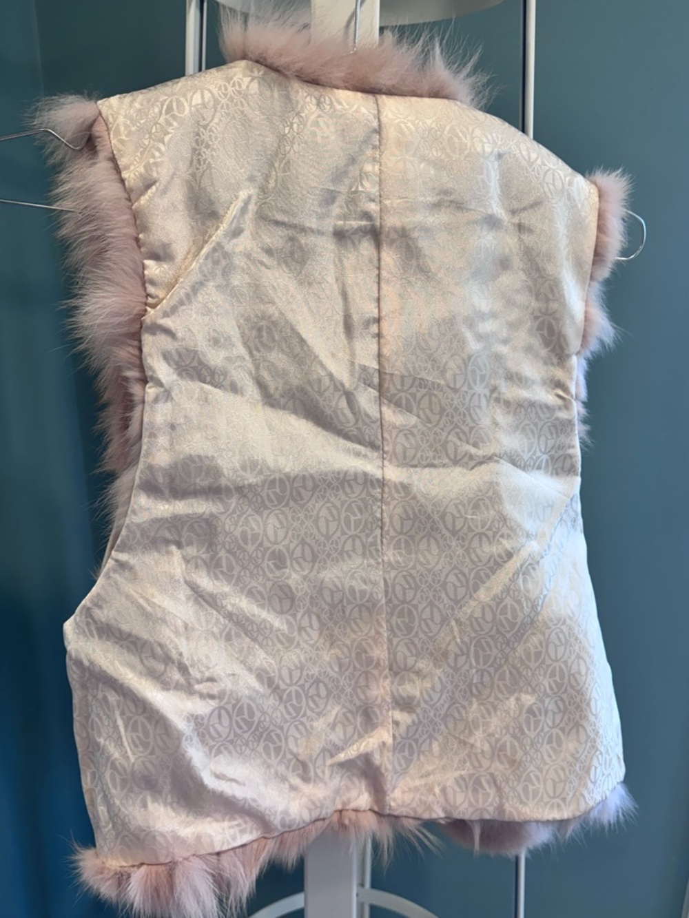 Vintage Blush Fox Fur Vest | Soft Luxe | Statement Buckle - Picture 7 of 11